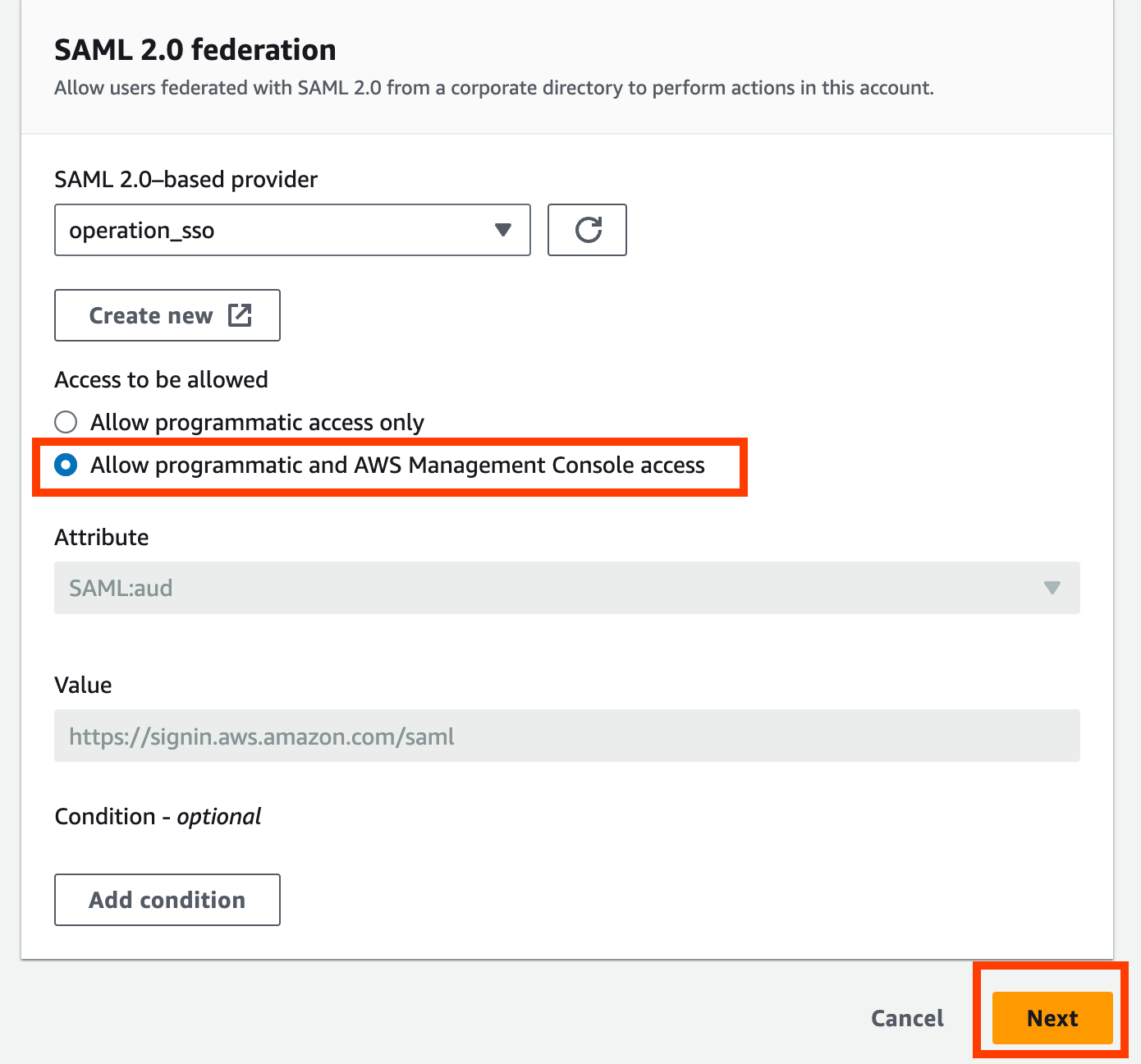 SAML 2.0 access