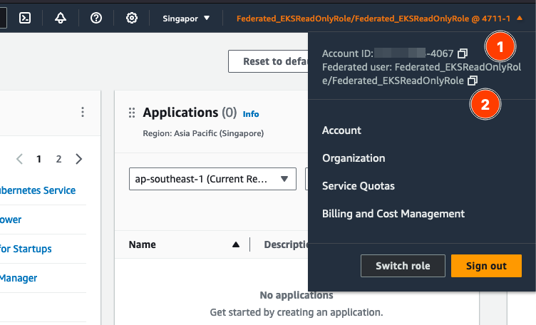 AWS Access Portal > External AWS Account